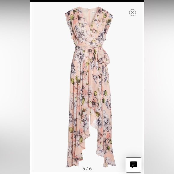 Floral Ruffle High/Low Maxi Dress - Eliza J Nordstrom - Picture 3 of 7